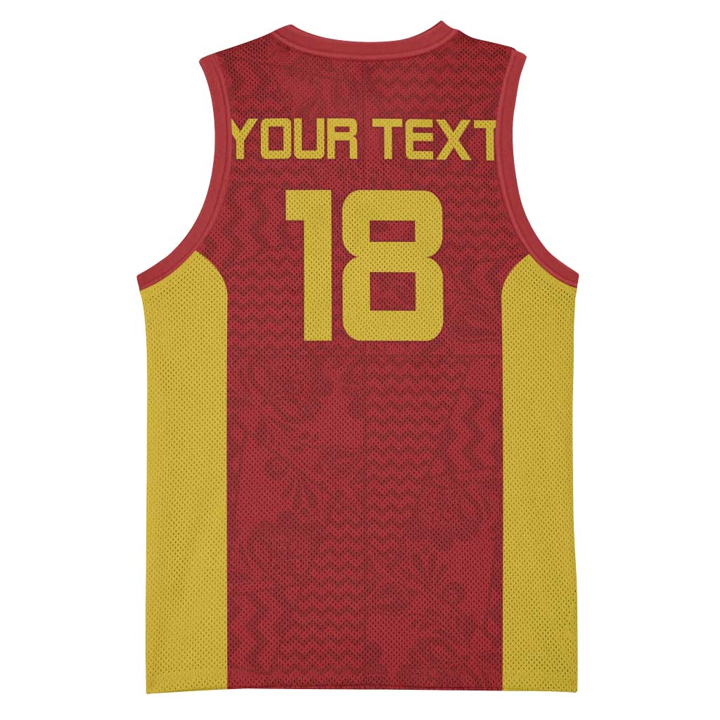 Custom Russia Football Basketball Jersey Nashi Parni Khokhloma Style - Red - Wonder Print Shop