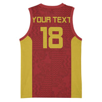 Custom Russia Football Basketball Jersey Nashi Parni Khokhloma Style - Red - Wonder Print Shop