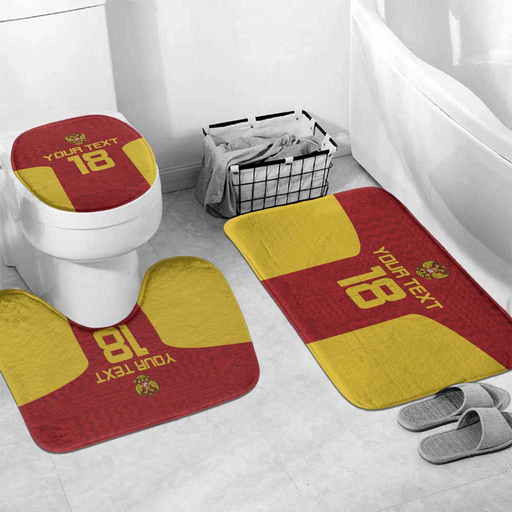 Custom Russia Football Bathroom Set Nashi Parni Khokhloma Style - Red - Wonder Print Shop