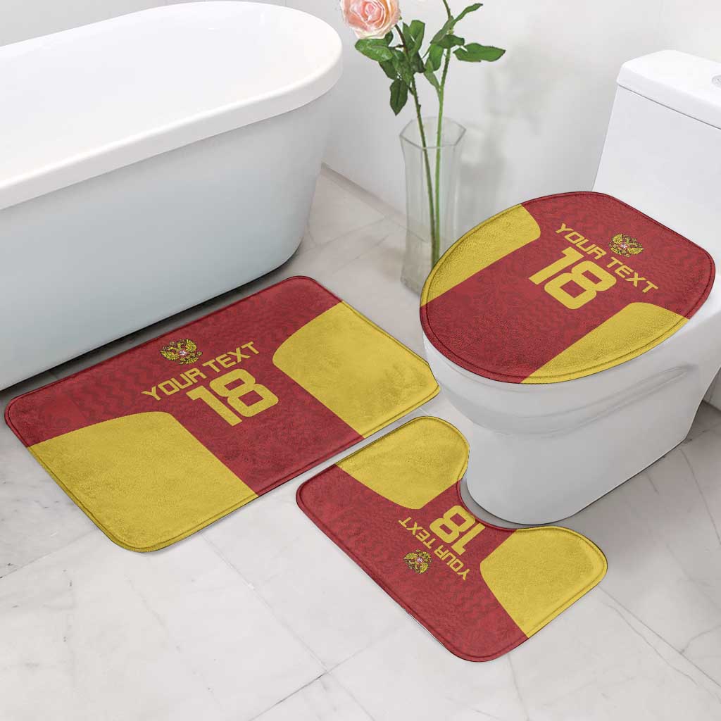 Custom Russia Football Bathroom Set Nashi Parni Khokhloma Style - Red - Wonder Print Shop