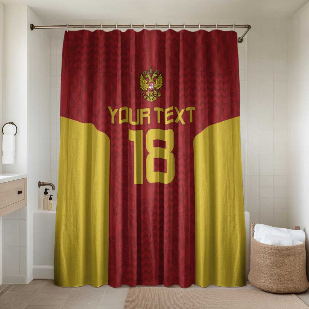 Custom Russia Football Bathroom Set Nashi Parni Khokhloma Style - Red - Wonder Print Shop