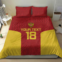 Custom Russia Football Bedding Set Nashi Parni Khokhloma Style - Red - Wonder Print Shop