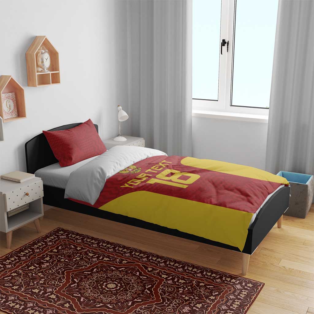 Custom Russia Football Bedding Set Nashi Parni Khokhloma Style - Red - Wonder Print Shop