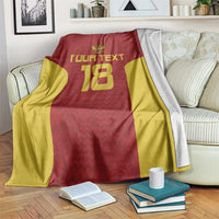 Custom Russia Football Blanket Nashi Parni Khokhloma Style - Red - Wonder Print Shop