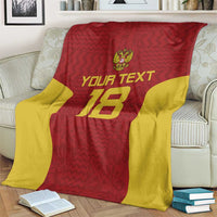 Custom Russia Football Blanket Nashi Parni Khokhloma Style - Red - Wonder Print Shop