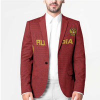 Custom Russia Football Blazer Nashi Parni Khokhloma Style - Red - Wonder Print Shop