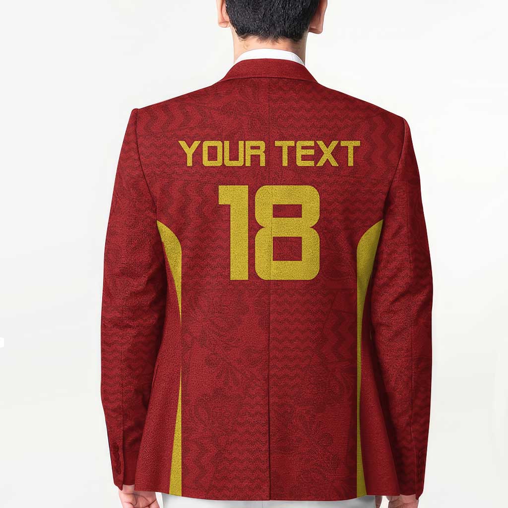 Custom Russia Football Blazer Nashi Parni Khokhloma Style - Red - Wonder Print Shop