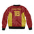 Custom Russia Football Bomber Jacket Nashi Parni Khokhloma Style - Red - Wonder Print Shop