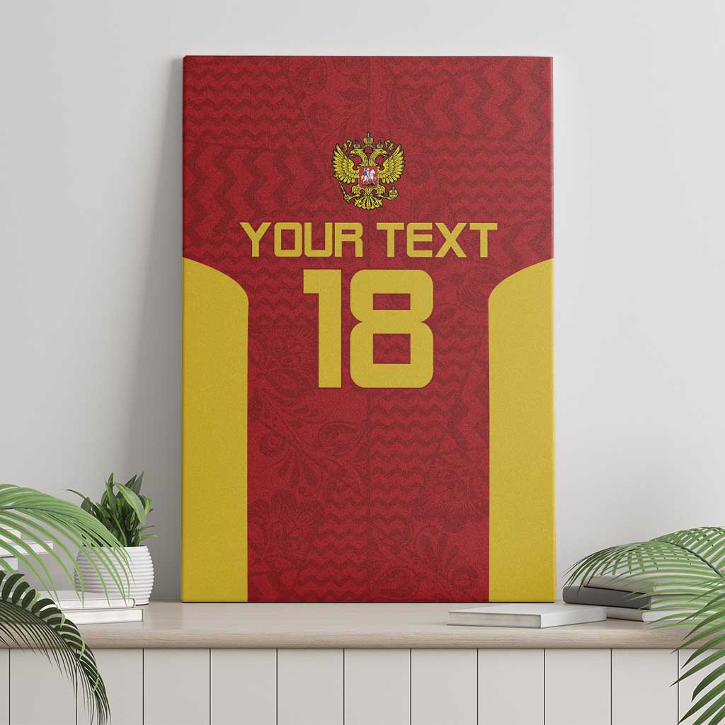 Custom Russia Football Canvas Wall Art Nashi Parni Khokhloma Style - Red - Wonder Print Shop