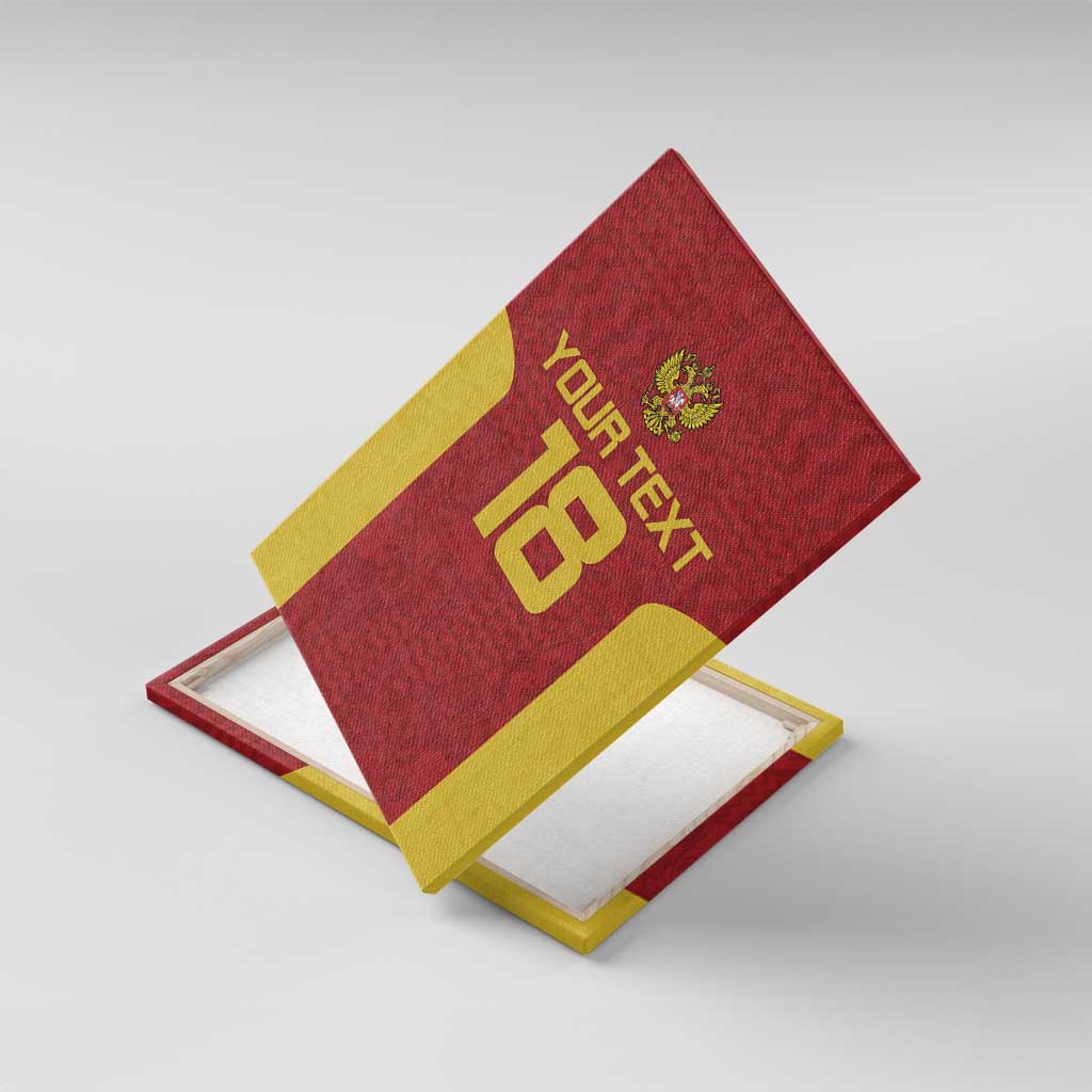 Custom Russia Football Canvas Wall Art Nashi Parni Khokhloma Style - Red - Wonder Print Shop