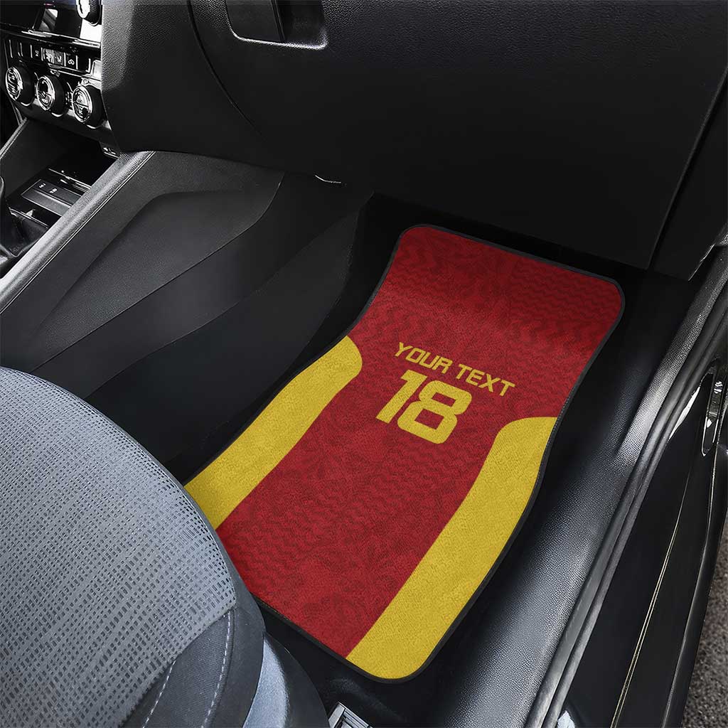 Custom Russia Football Car Mats Nashi Parni Khokhloma Style - Red - Wonder Print Shop