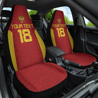 Custom Russia Football Car Seat Cover Nashi Parni Khokhloma Style - Red - Wonder Print Shop