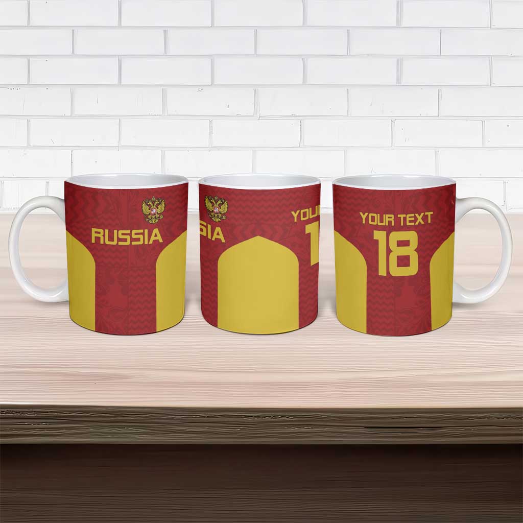 Custom Russia Football Ceramic Mug Nashi Parni Khokhloma Style - Red - Wonder Print Shop