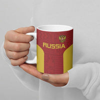 Custom Russia Football Ceramic Mug Nashi Parni Khokhloma Style - Red - Wonder Print Shop
