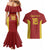 Custom Russia Football Couples Matching Mermaid Dress and Hawaiian Shirt Nashi Parni Khokhloma Style - Red - Wonder Print Shop