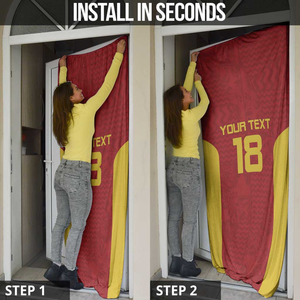 Custom Russia Football Door Cover Nashi Parni Khokhloma Style - Red - Wonder Print Shop