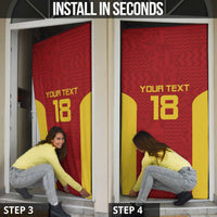 Custom Russia Football Door Cover Nashi Parni Khokhloma Style - Red - Wonder Print Shop