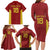 Custom Russia Football Family Matching Long Sleeve Bodycon Dress and Hawaiian Shirt Nashi Parni Khokhloma Style - Red - Wonder Print Shop