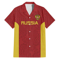 Custom Russia Football Family Matching Mermaid Dress and Hawaiian Shirt Nashi Parni Khokhloma Style - Red - Wonder Print Shop