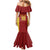 Custom Russia Football Family Matching Mermaid Dress and Hawaiian Shirt Nashi Parni Khokhloma Style - Red - Wonder Print Shop