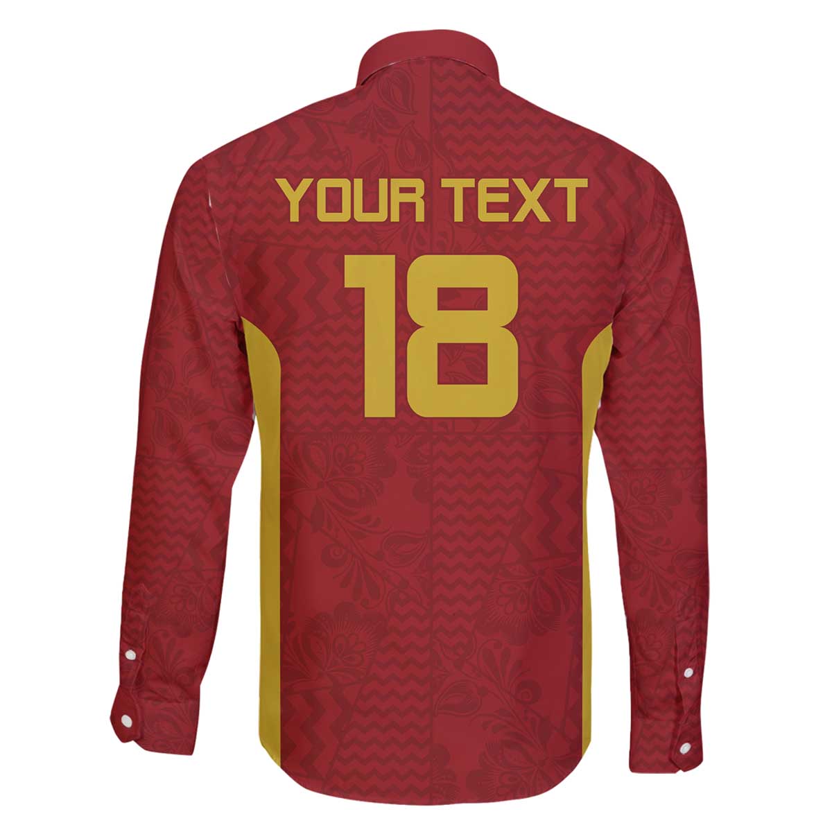 Custom Russia Football Family Matching Off The Shoulder Long Sleeve Dress and Hawaiian Shirt Nashi Parni Khokhloma Style - Red - Wonder Print Shop