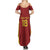 Custom Russia Football Family Matching Summer Maxi Dress and Hawaiian Shirt Nashi Parni Khokhloma Style - Red - Wonder Print Shop