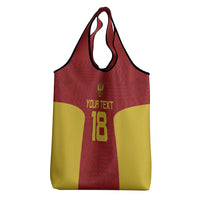 Custom Russia Football Grocery Bag Nashi Parni Khokhloma Style - Red - Wonder Print Shop