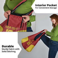 Custom Russia Football Grocery Bag Nashi Parni Khokhloma Style - Red - Wonder Print Shop