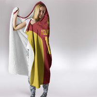 Custom Russia Football Hooded Blanket Nashi Parni Khokhloma Style - Red - Wonder Print Shop