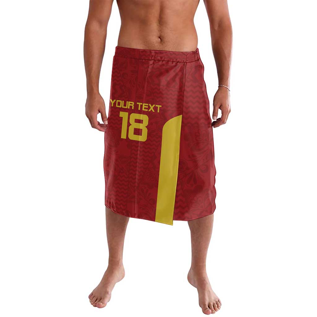 Custom Russia Football Lavalava Nashi Parni Khokhloma Style - Red - Wonder Print Shop