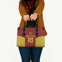 Custom Russia Football Leather Bag Nashi Parni Khokhloma Style - Red - Wonder Print Shop