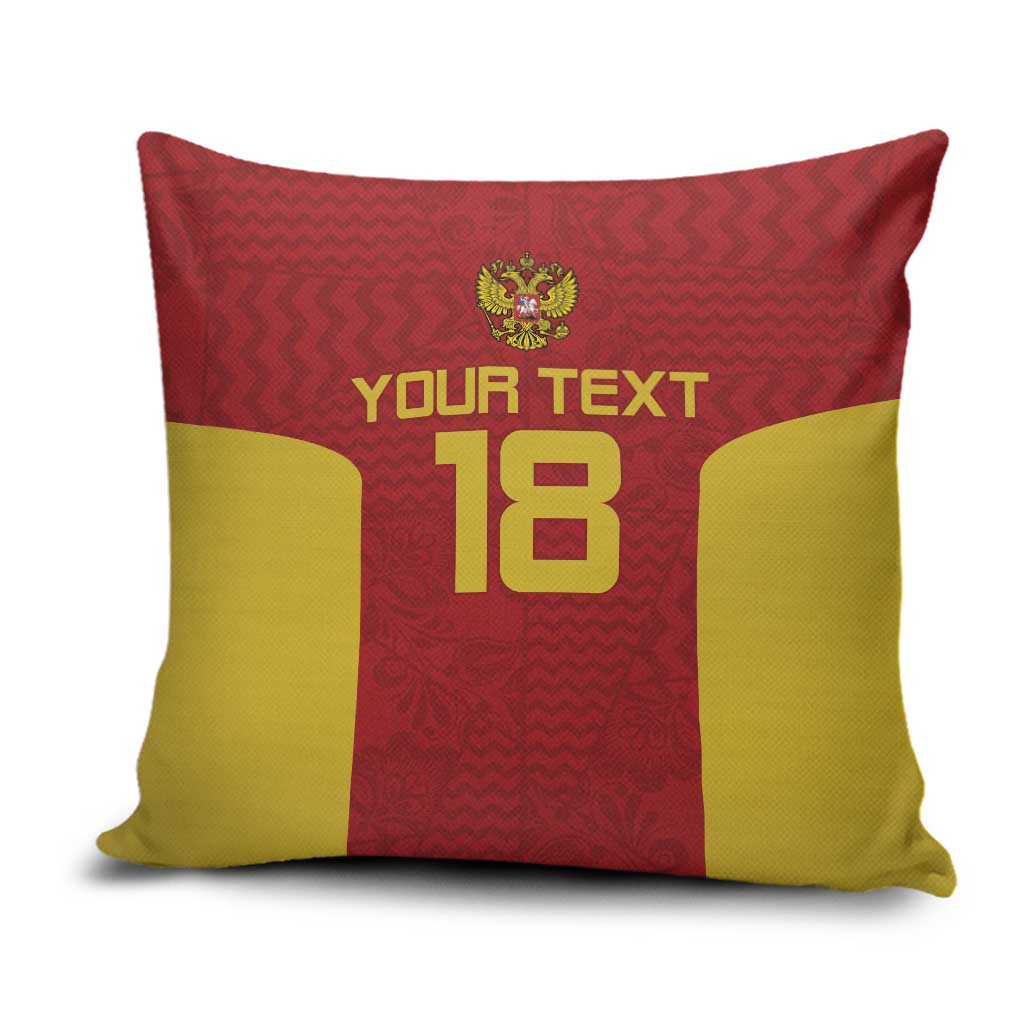 Custom Russia Football Pillow Cover Nashi Parni Khokhloma Style - Red - Wonder Print Shop