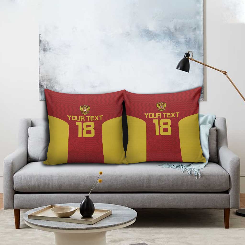 Custom Russia Football Pillow Cover Nashi Parni Khokhloma Style - Red - Wonder Print Shop
