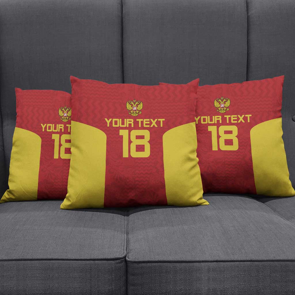 Custom Russia Football Pillow Cover Nashi Parni Khokhloma Style - Red - Wonder Print Shop