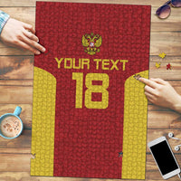 Custom Russia Football Puzzle Nashi Parni Khokhloma Style - Red - Wonder Print Shop