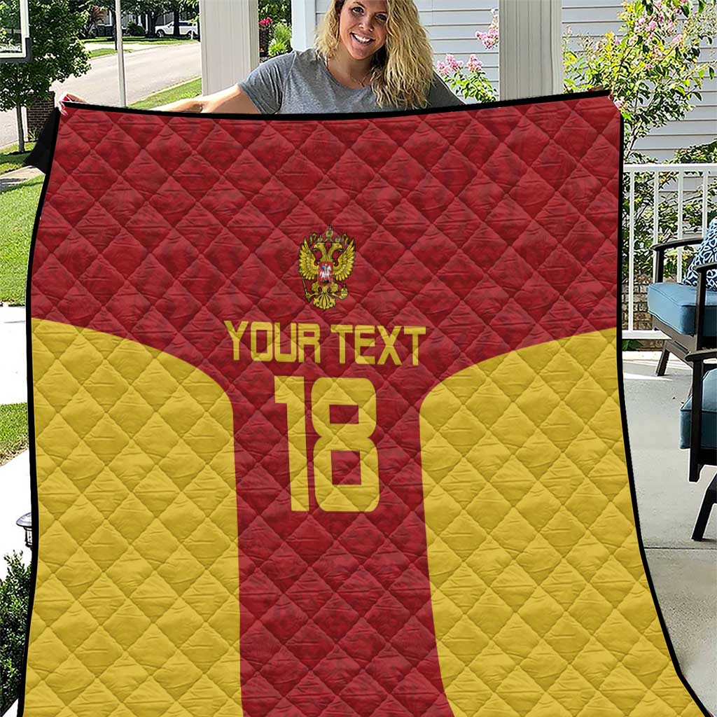 Custom Russia Football Quilt Nashi Parni Khokhloma Style - Red - Wonder Print Shop
