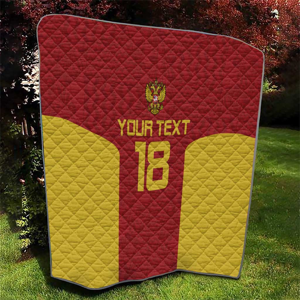 Custom Russia Football Quilt Nashi Parni Khokhloma Style - Red - Wonder Print Shop