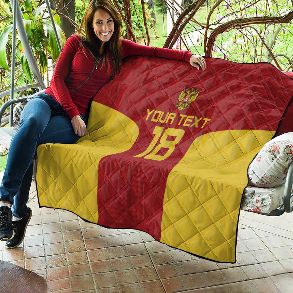 Custom Russia Football Quilt Nashi Parni Khokhloma Style - Red - Wonder Print Shop