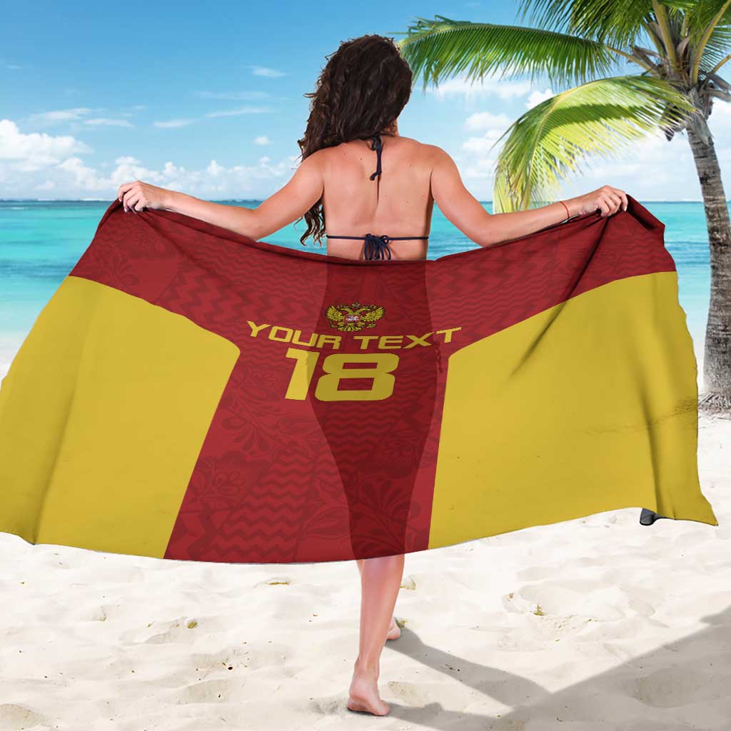 Custom Russia Football Sarong Nashi Parni Khokhloma Style - Red - Wonder Print Shop