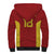 Custom Russia Football Sherpa Hoodie Nashi Parni Khokhloma Style - Red - Wonder Print Shop