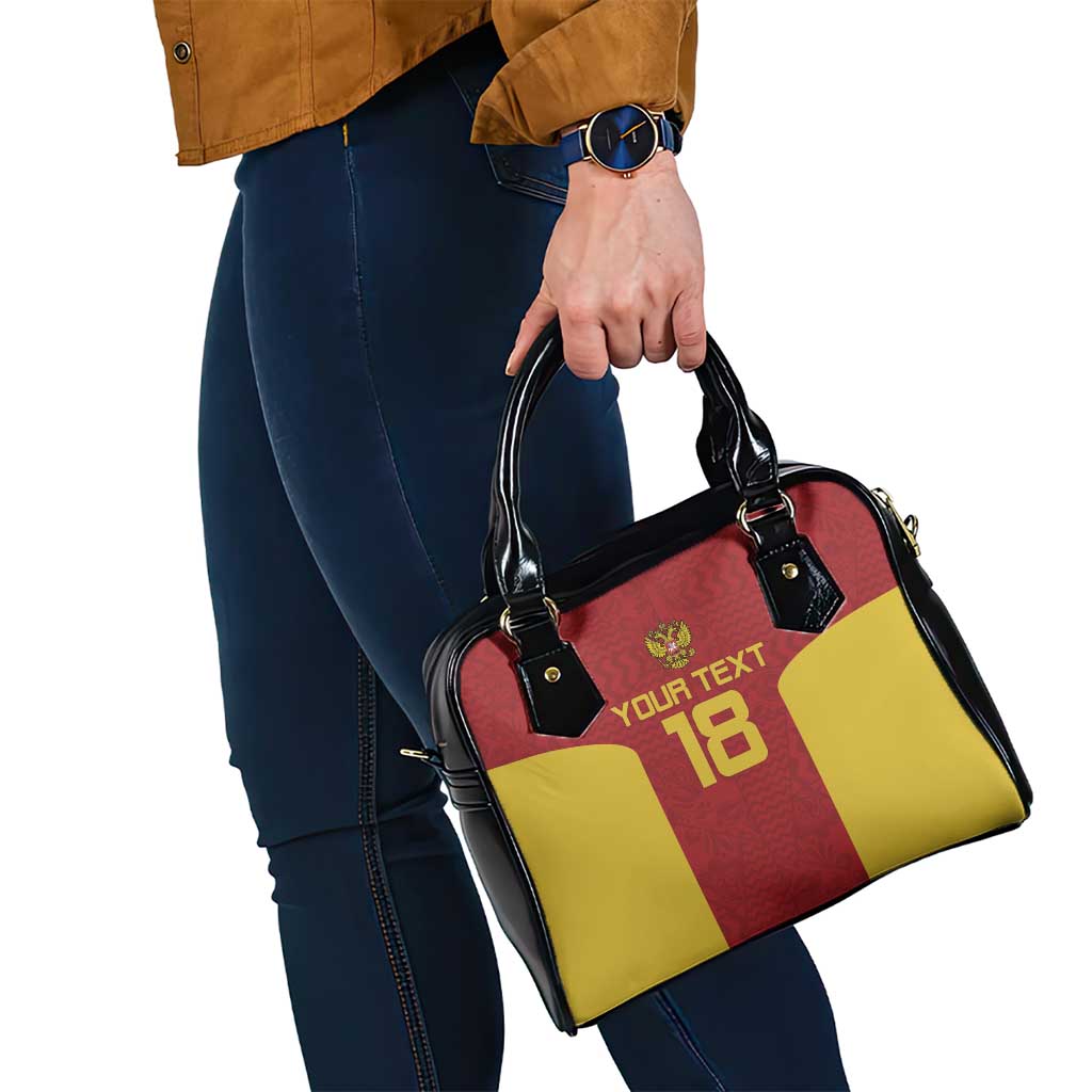 Custom Russia Football Shoulder Handbag Nashi Parni Khokhloma Style - Red - Wonder Print Shop