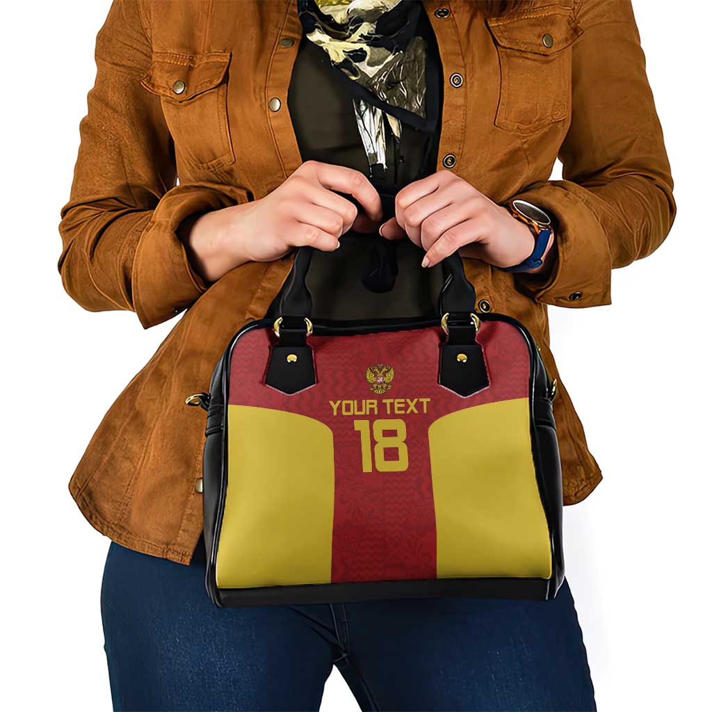 Custom Russia Football Shoulder Handbag Nashi Parni Khokhloma Style - Red - Wonder Print Shop