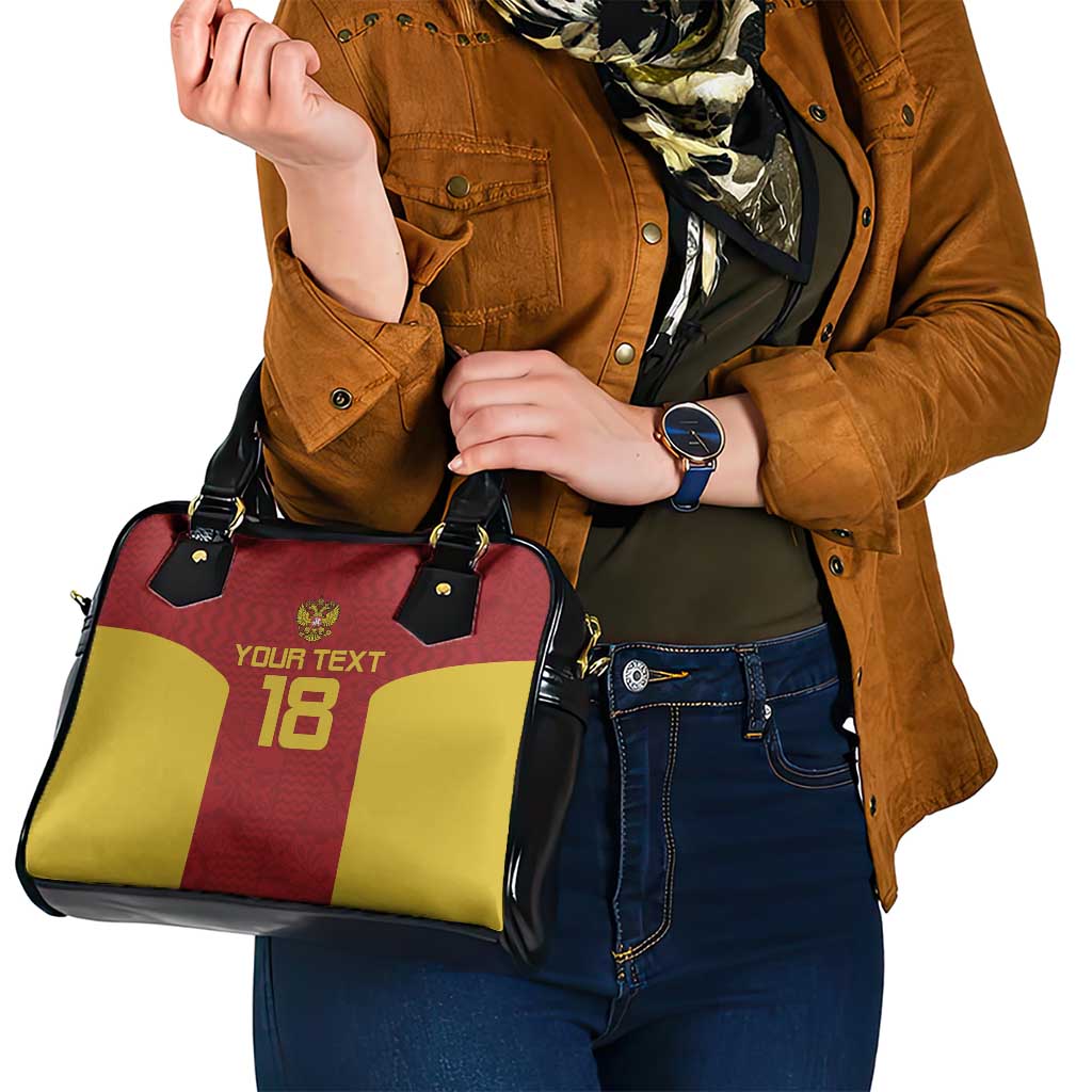Custom Russia Football Shoulder Handbag Nashi Parni Khokhloma Style - Red - Wonder Print Shop