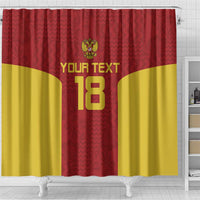 Custom Russia Football Shower Curtain Nashi Parni Khokhloma Style - Red - Wonder Print Shop