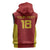 Custom Russia Football Sleeveless Hoodie Nashi Parni Khokhloma Style - Red - Wonder Print Shop