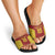 Custom Russia Football Slide Sandals Nashi Parni Khokhloma Style - Red - Wonder Print Shop