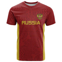 Custom Russia Football T Shirt Nashi Parni Khokhloma Style - Red - Wonder Print Shop