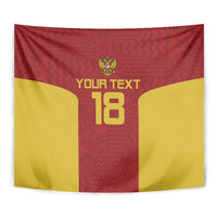 Custom Russia Football Tapestry Nashi Parni Khokhloma Style - Red - Wonder Print Shop