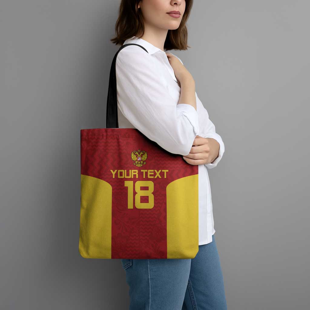 Custom Russia Football Tote Bag Nashi Parni Khokhloma Style - Red - Wonder Print Shop