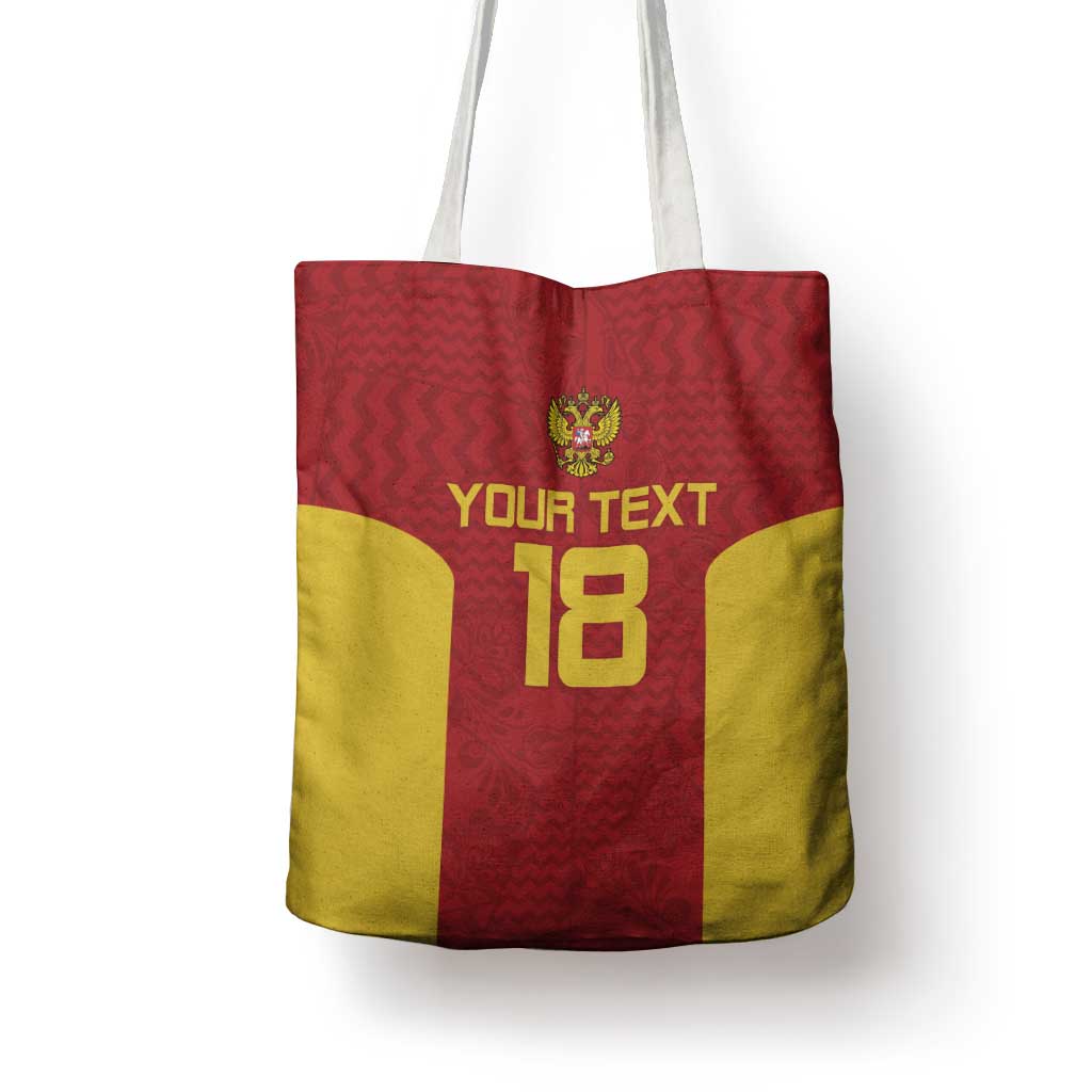 Custom Russia Football Tote Bag Nashi Parni Khokhloma Style - Red - Wonder Print Shop